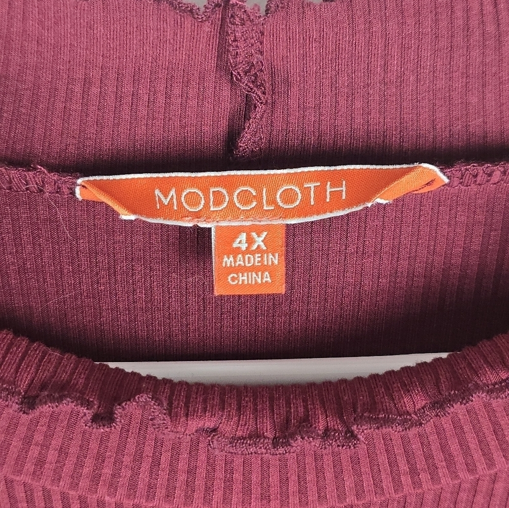 Modcloth Ribbed Knit Top 4X - Picture 2 of 7